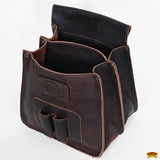 Hilason Genuine Thick Leather Shooting Shotgun Shell Bag Ammo Bag Pouch