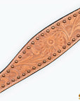 HILASON Western Horse Headstall & Breast Collar American Leather Floral Tan