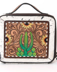 American Darling Jewelry Case Hand Tooled Hair-On Genuine Leather Women Bag Western Handbag Purse