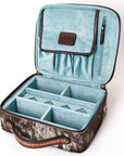 American Darling Jewelry Case Hand Tooled Hair-On Genuine Leather Women Bag Western Handbag Purse