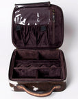 American Darling Jewelry Case Hand Tooled Hair-On Genuine Leather Women Bag Western Handbag Purse