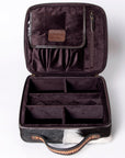 American Darling Jewelry Case Hand Tooled Hair-On Genuine Leather Women Bag Western Handbag Purse