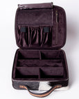 American Darling Jewelry Case Hand Tooled Hair-On Genuine Leather Women Bag Western Handbag Purse