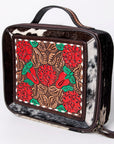 American Darling Jewelry Case Hand Tooled Hair-On Genuine Leather Women Bag Western Handbag Purse