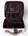 American Darling Jewelry Case Hand Tooled Hair-On Genuine Leather Women Bag Western Handbag Purse
