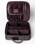 American Darling Jewelry Case Hand Tooled Hair-On Genuine Leather Women Bag Western Handbag Purse