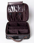 American Darling Jewelry Case Hand Tooled Hair-On Genuine Leather Women Bag Western Handbag Purse