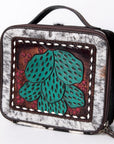 American Darling Jewelry Case Hand Tooled Hair-On Genuine Leather Women Bag Western Handbag Purse