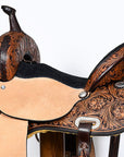 COMFYTACK Horse Barrel Racing American Leather Saddle Floral Dark Brown