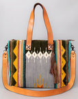 American Darling Tote Saddle Blanket Genuine Leather Women Bag Western Handbag Purse