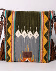 American Darling Saddle Blanket Genuine Leather Women Bag Western Handbag Purse