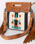 American Darling Clutch Hand Tooled Hair on Genuine Leather Western Women Bag Handbag Purse | Purses for Cute