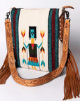 American Darling Saddle Blanket Genuine Leather Women Bag Western Handbag Purse