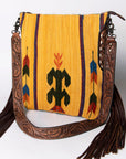 American Darling Saddle Blanket Genuine Leather Women Bag Western Handbag Purse