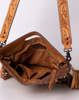 American Darling Clutch Hand Tooled Saddle Blanket Fabric Genuine Leather Western Women Bag Handbag Purse | Purses for Cute