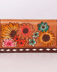 American Darling Clutch Hand Tooled Genuine Leather Women Bag Western Handbag Purse
