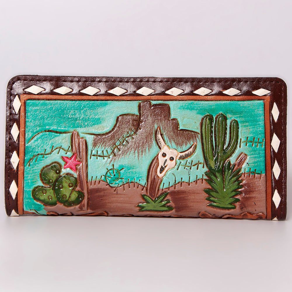 American Darling Clutch Hand Tooled Genuine Leather Women Bag Western Handbag Purse
