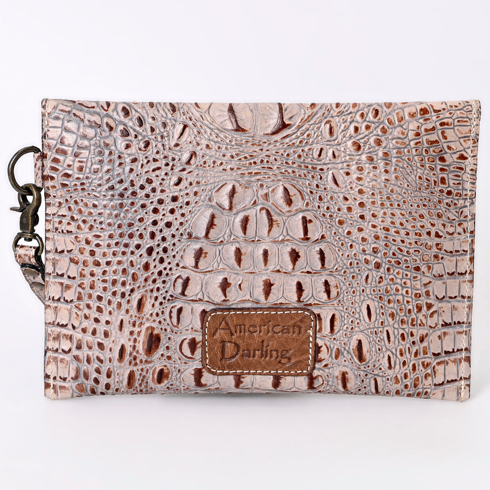 American Darling Crocodile Embossed Genuine Leather Women Bag Western Handbag Purse