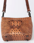 American Darling Crocodile Embossed Genuine Leather Women Bag Western Handbag Purse