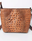 American Darling Crocodile Embossed Genuine Leather Women Bag Western Handbag Purse