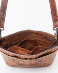 American Darling Crocodile Embossed Genuine Leather Women Bag Western Handbag Purse