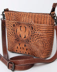 American Darling Crocodile Embossed Genuine Leather Women Bag Western Handbag Purse