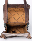 American Darling Briefcase Crocodile Embossed Hair on Genuine Leather Western Women Bag Handbag | for Cute Laptop