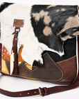 American Darling ADBG1056 Crossbody Hair-On Genuine Leather Women Bag Western Handbag Purse