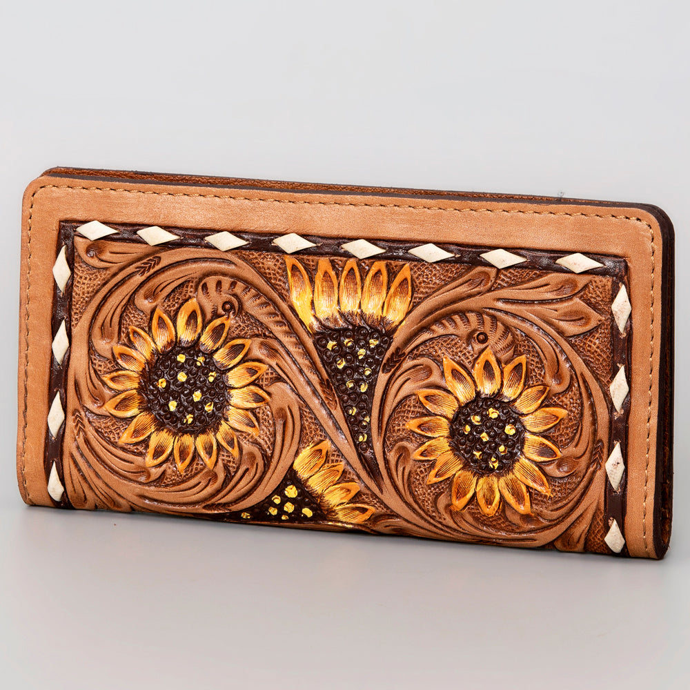 American Darling Clutch Hand Tooled Genuine Leather Women Bag Western Handbag Purse