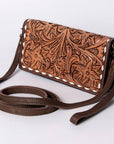 American Darling Organiser Hair-On Hand Tooled Genuine Leather Women Bag Western Handbag Purse