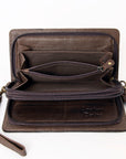 American Darling Organiser Hair-On Hand Tooled Genuine Leather Women Bag Western Handbag Purse