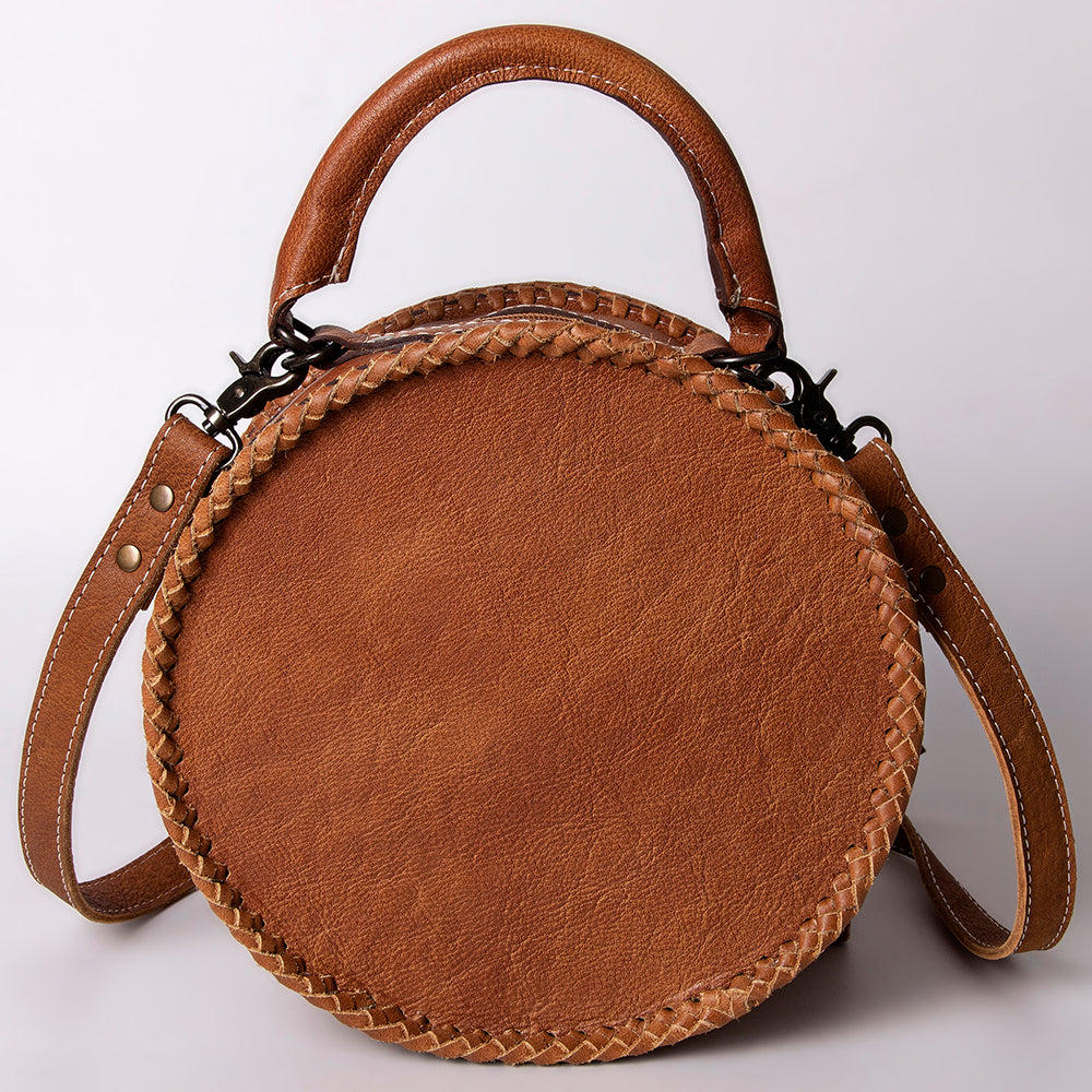American Darling ADBG1025A Canteen Hand Tooled Genuine Leather women bag western handbag purse