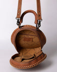 American Darling ADBG1025A Canteen Hand Tooled Genuine Leather women bag western handbag purse