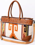 ADBG835G American Darling Hand Tooled Saddle Blanket Genuine Leather Women Bag Western Handbag Purse