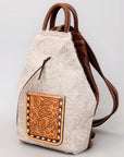 American Darling Backpack Hand Tooled Hair on Leather Western Women Bag | for Laptop School Purse Travel