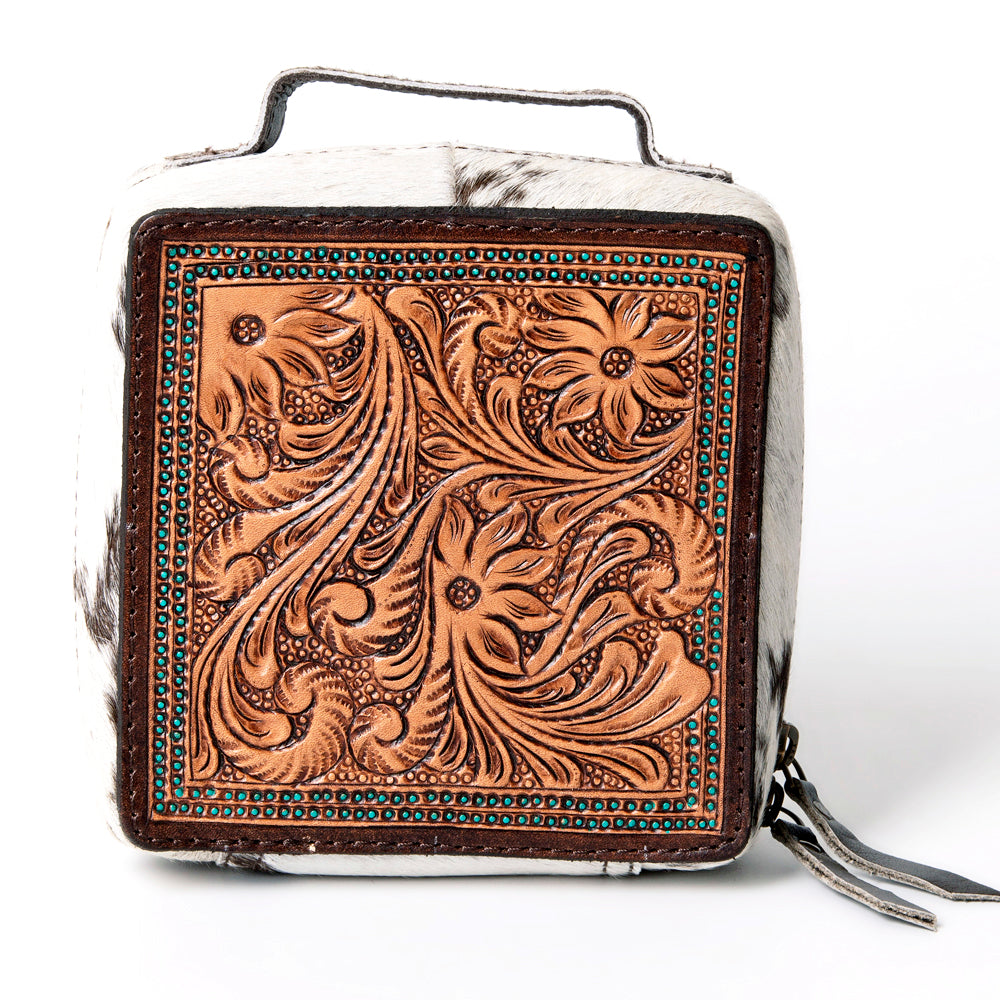 American Darling Hand Tooled Hair On Genuine Leather Women Bag Western Handbag Purse