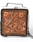 American Darling Hand Tooled Hair On Genuine Leather Women Bag Western Handbag Purse