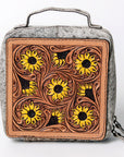 American Darling Hand Tooled Hair On Genuine Leather Women Bag Western Handbag Purse