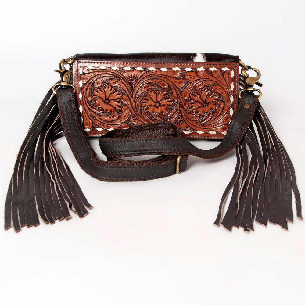 Ohlay Bags KBA128 Clutch Hand Tooled Hair-On Genuine Leather Women Bag Western Handbag Purse