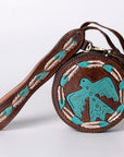 American Darling Canteen Hand Tooled Genuine Leather Women Bag Western Handbag Purse