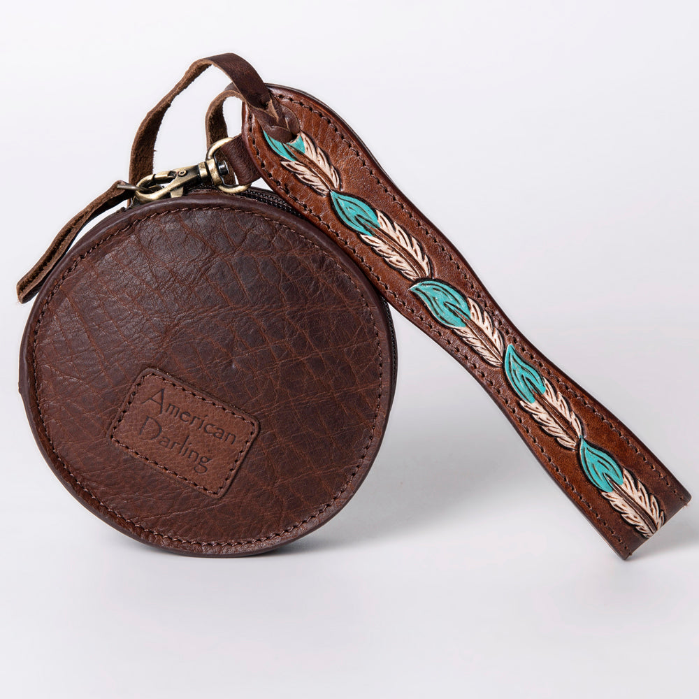 American Darling Canteen Hand Tooled Genuine Leather Women Bag Western Handbag Purse