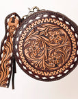 American Darling Canteen Hand Tooled Genuine Leather Women Bag Western Handbag Purse