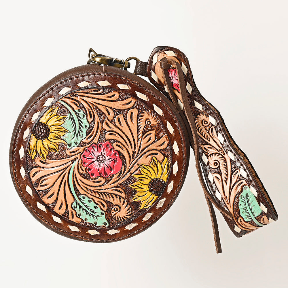 American Darling Canteen Hand Tooled Genuine Leather Women Bag Western Handbag Purse