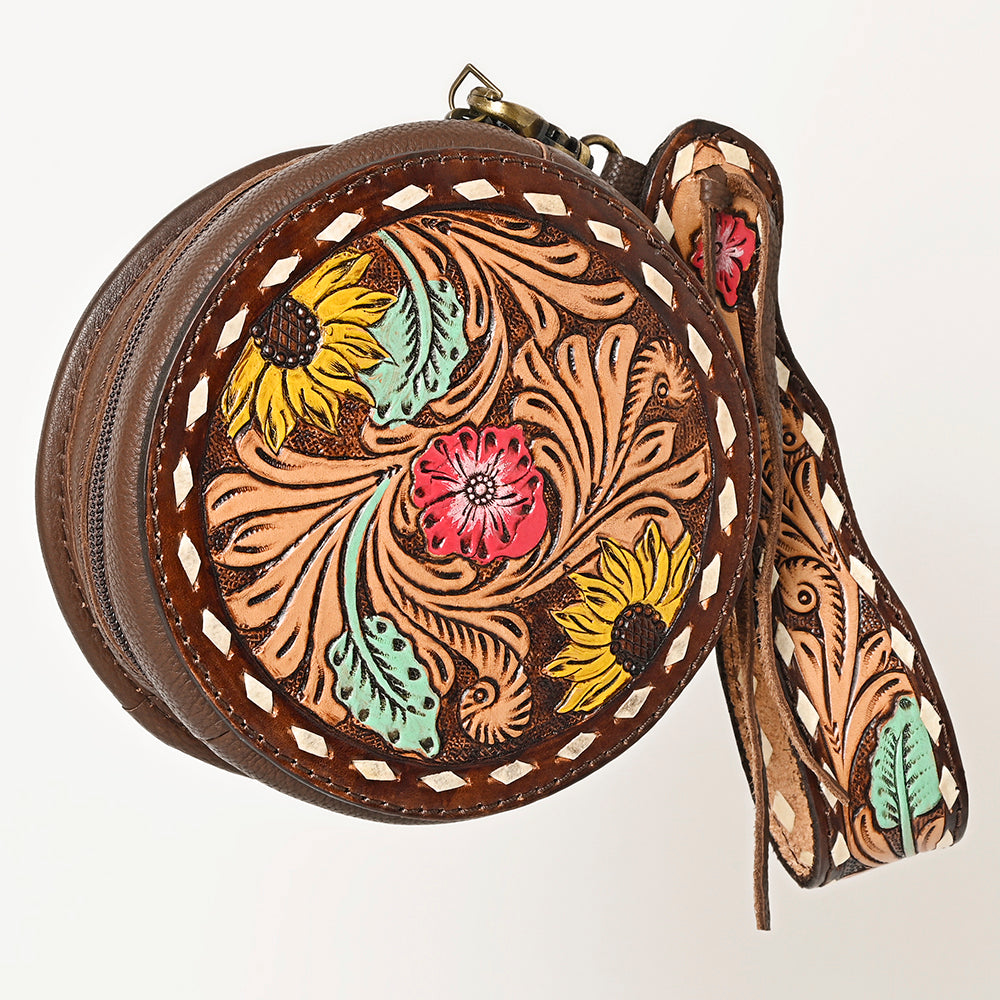American Darling Canteen Hand Tooled Genuine Leather Women Bag Western Handbag Purse
