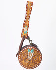 American Darling Canteen Hand Tooled Genuine Leather Women Bag Western Handbag Purse