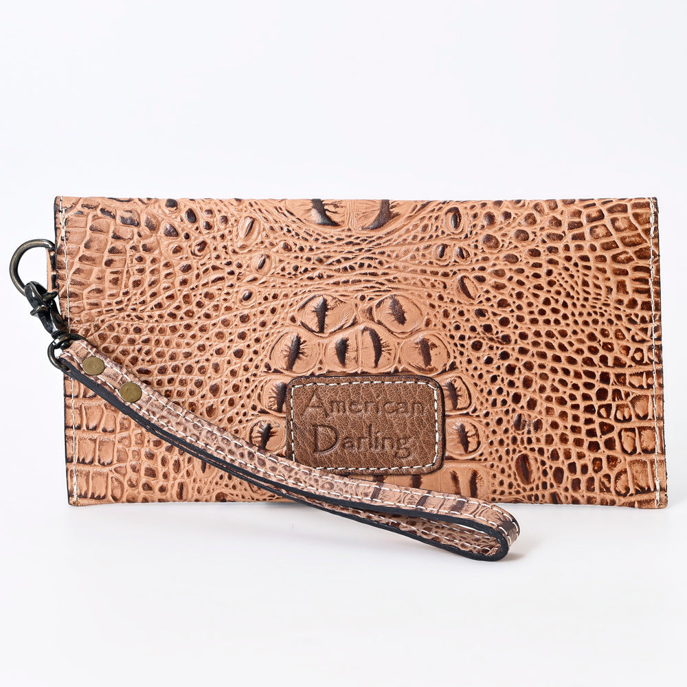 American Darling Crocodile Embossed Genuine Leather Women Bag Western Handbag Purse