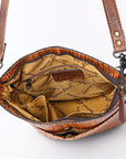 American Darling Crossbody Crocodile Embossed Genuine Leather Women Bag Western Handbag Purse