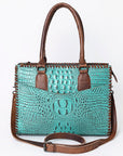 American Darling Crocodile Embossed Genuine Leather Women Bag Western Handbag Purse