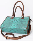 American Darling Crocodile Embossed Genuine Leather Women Bag Western Handbag Purse