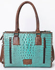 American Darling Crocodile Embossed Genuine Leather Women Bag Western Handbag Purse